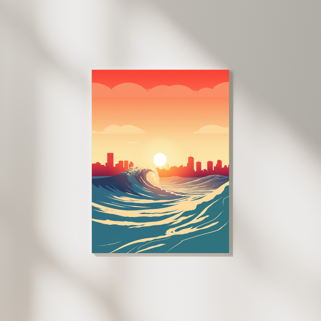 Japanese Waves Poster