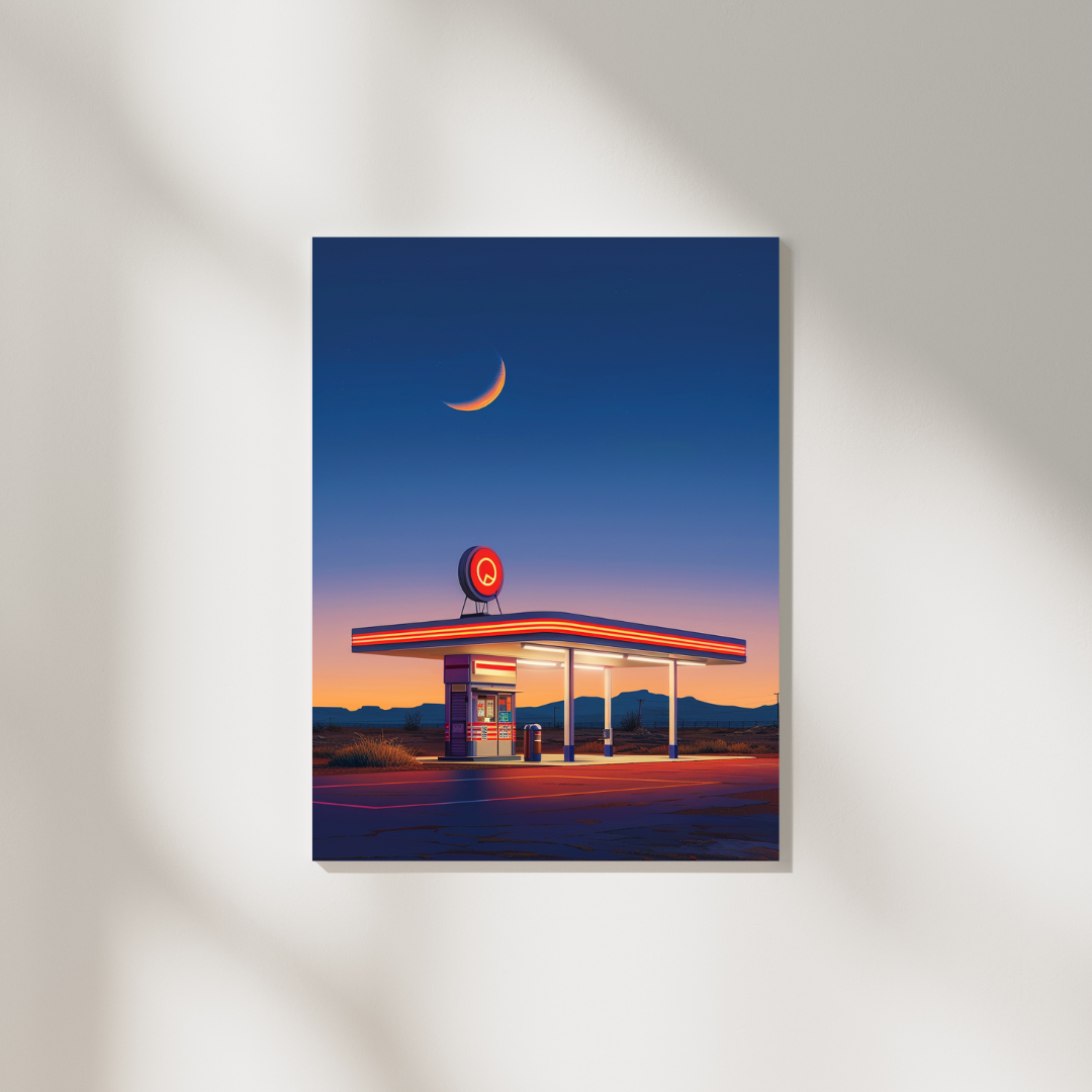 Remote Gas Station Poster