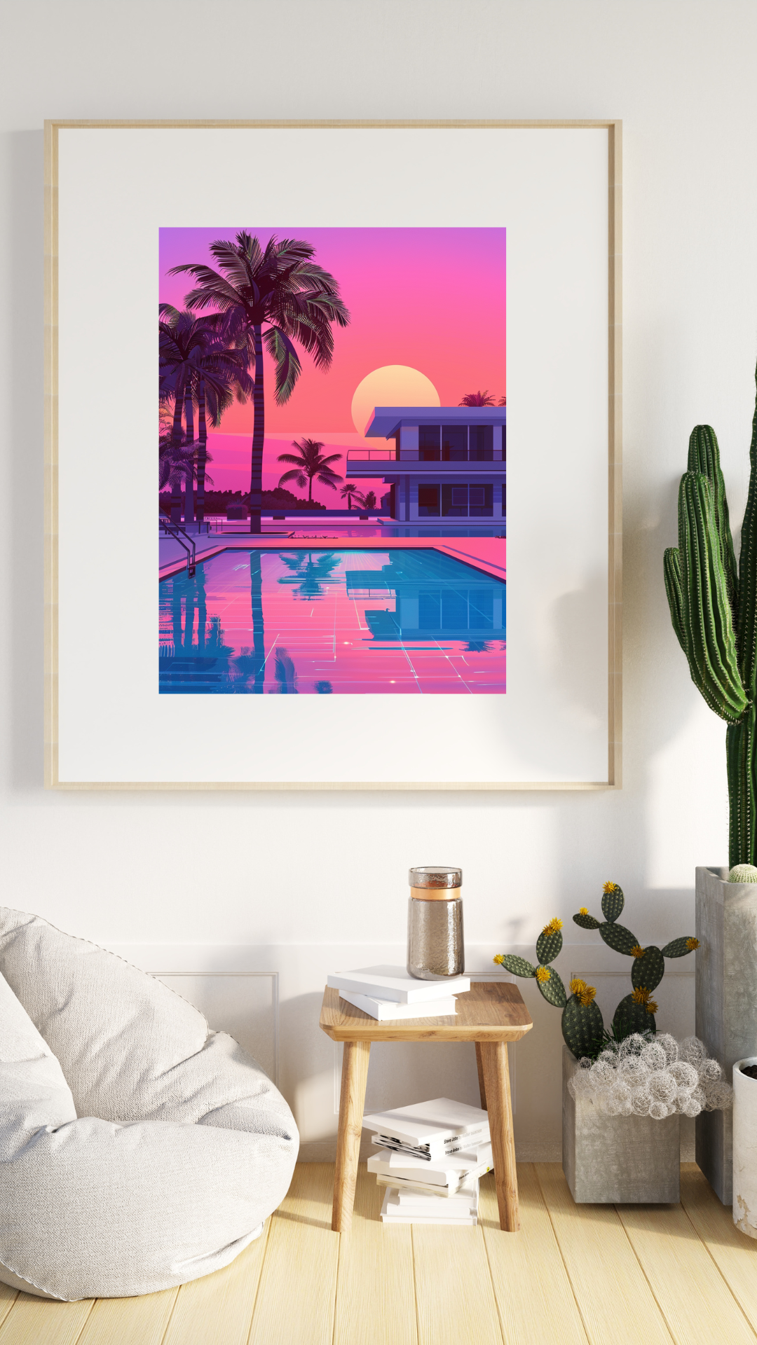 80s Miami Beach Front House Poster