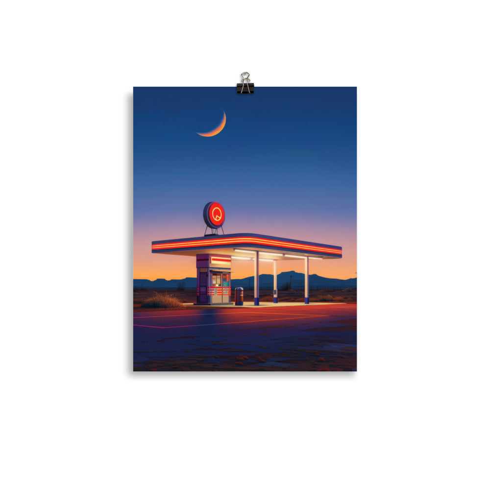 Remote Gas Station Poster