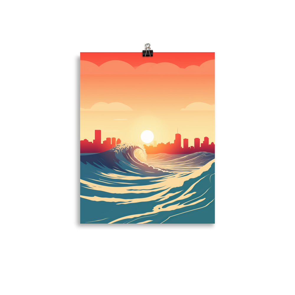Japanese Waves Poster