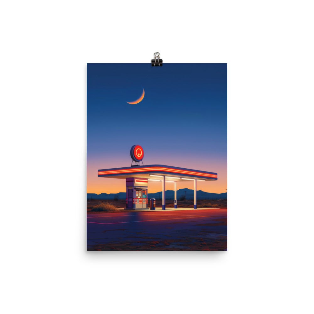 Remote Gas Station Poster