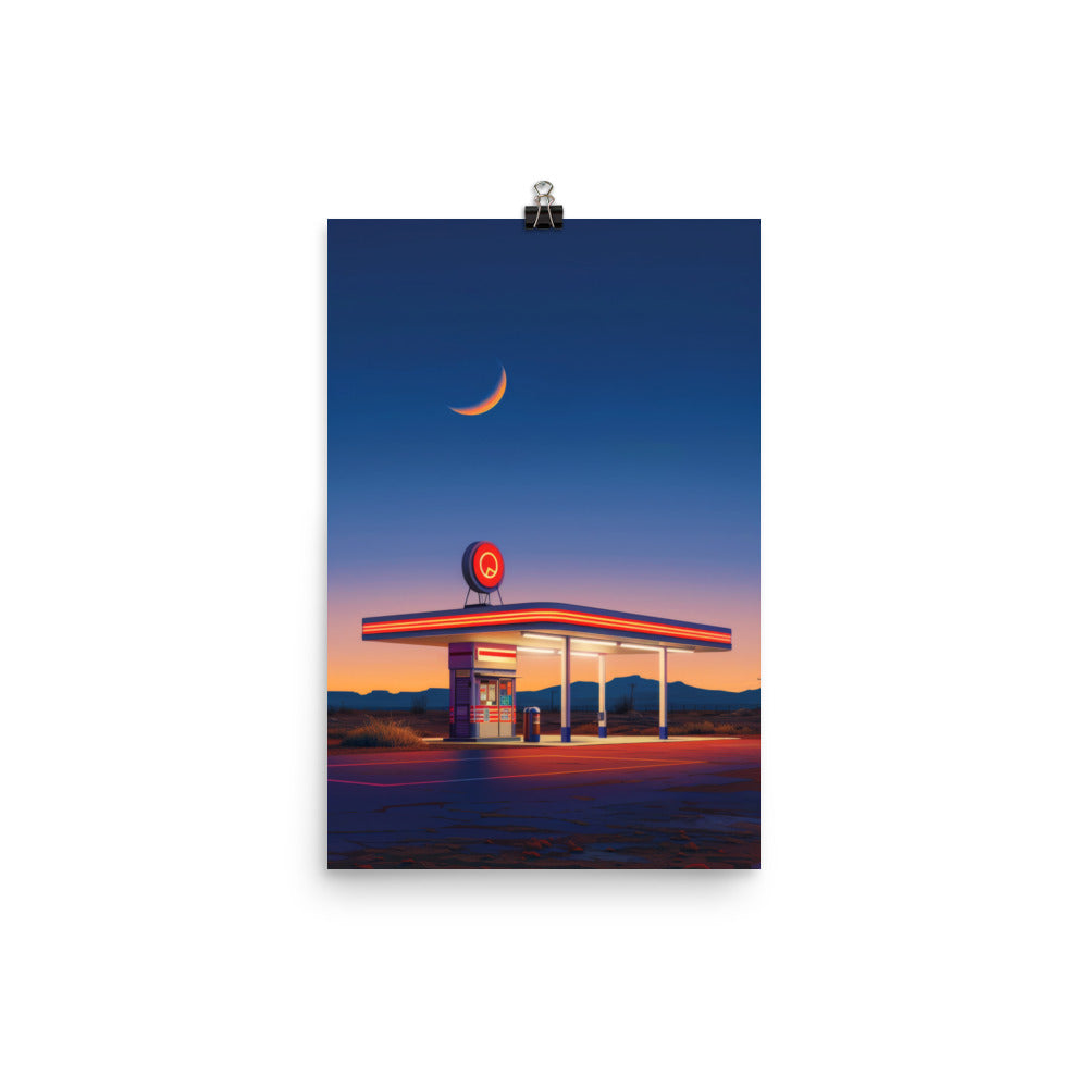Remote Gas Station Poster