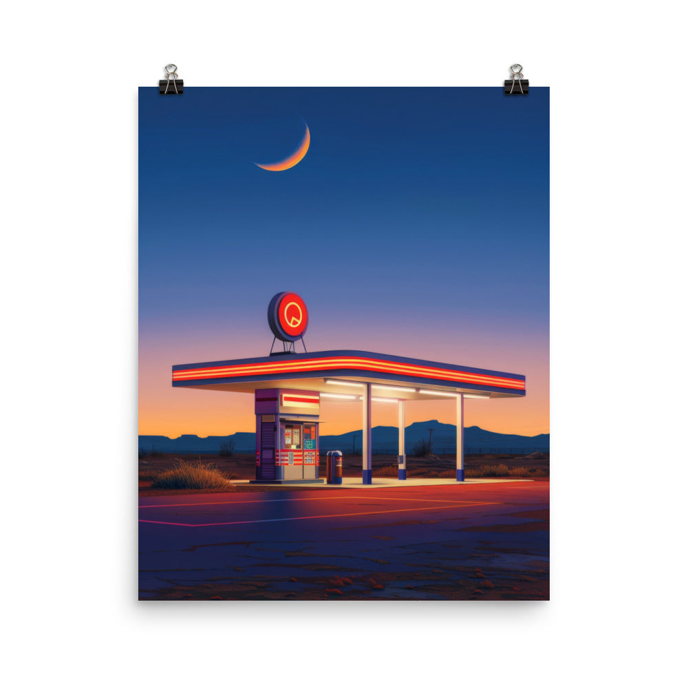 Remote Gas Station Poster