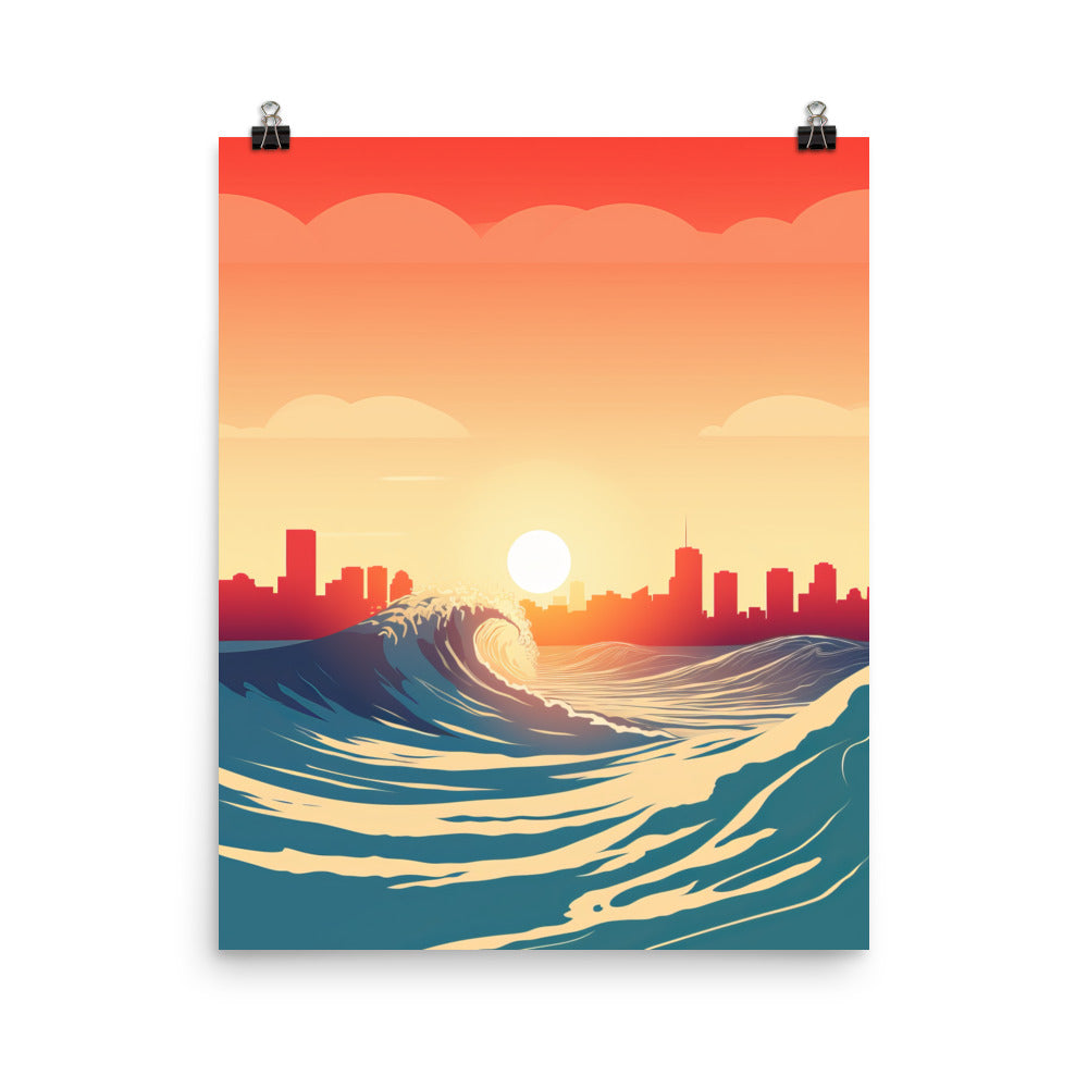 Japanese Waves Poster