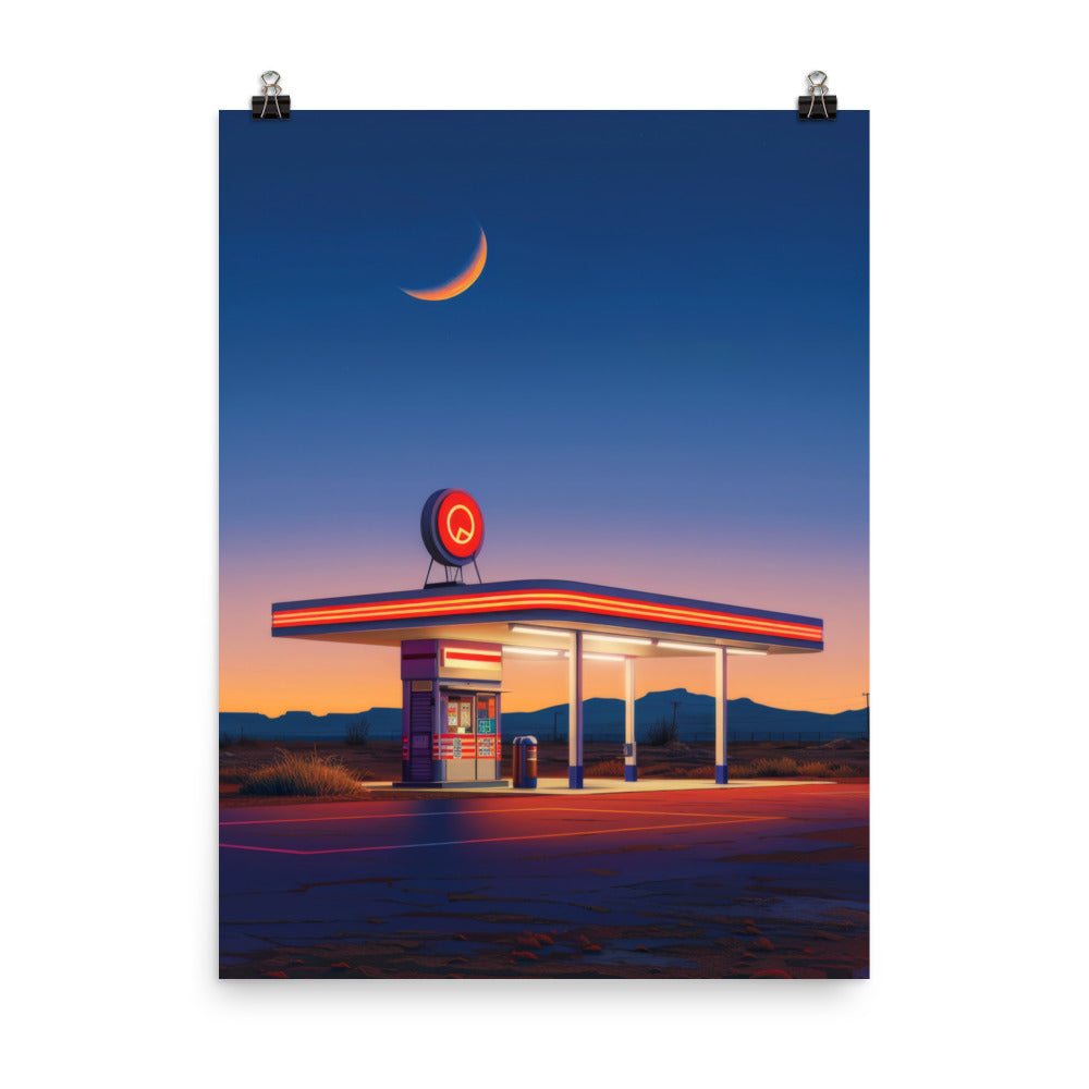 Remote Gas Station Poster