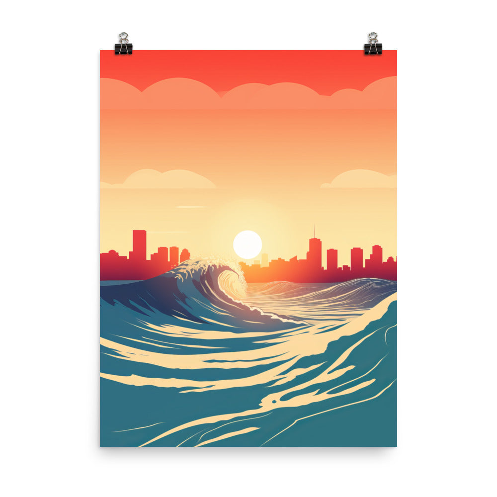 Japanese Waves Poster