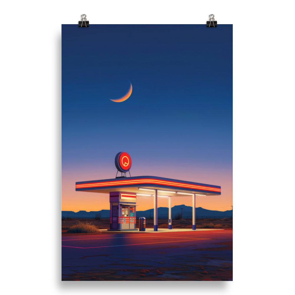 Remote Gas Station Poster