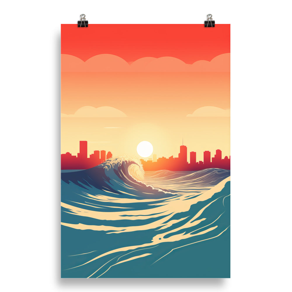 Japanese Waves Poster