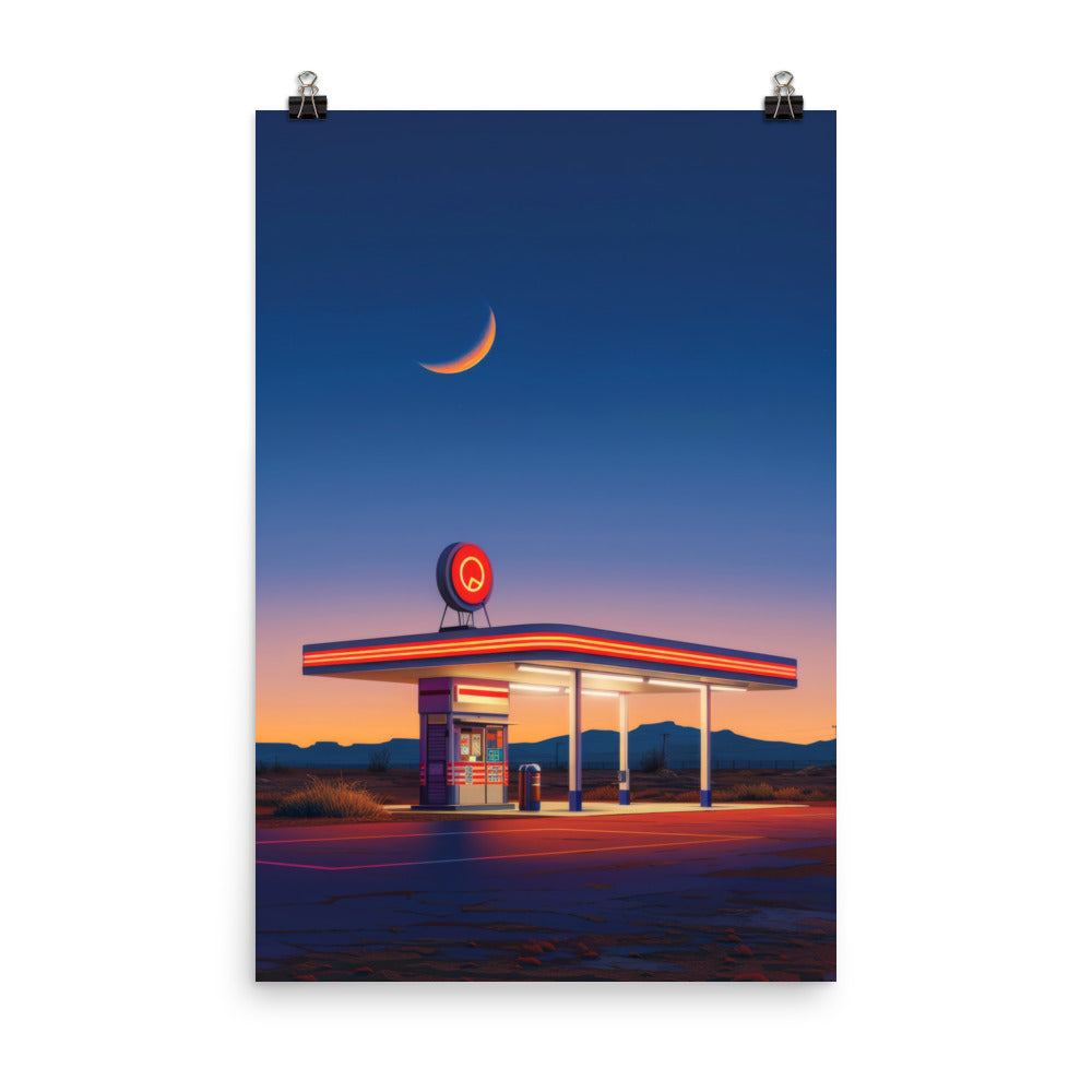 Remote Gas Station Poster
