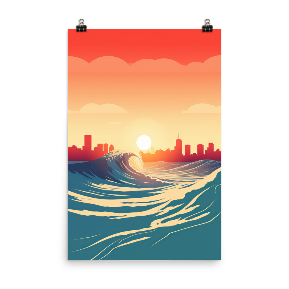 Japanese Waves Poster