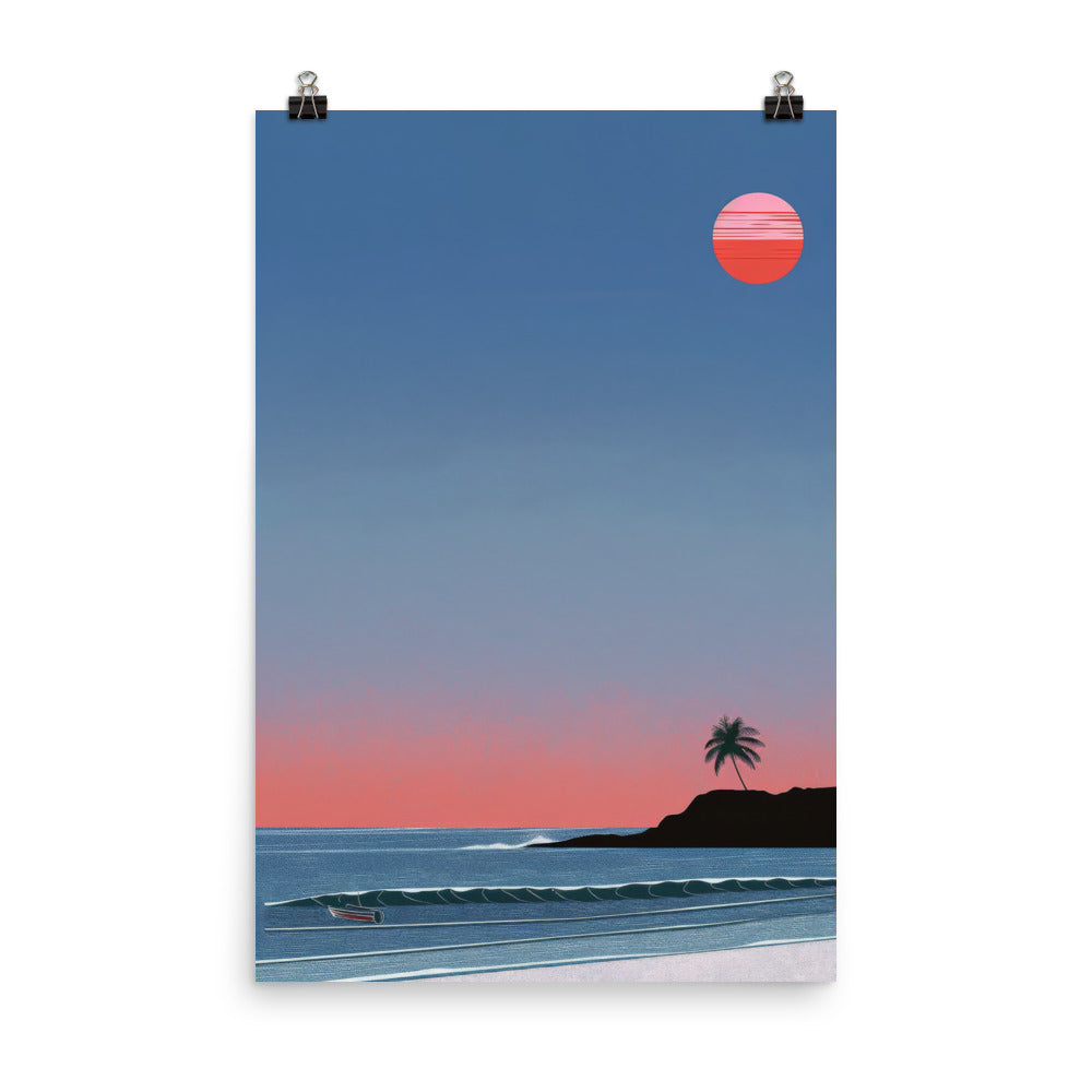 Beach At Twilight Poster