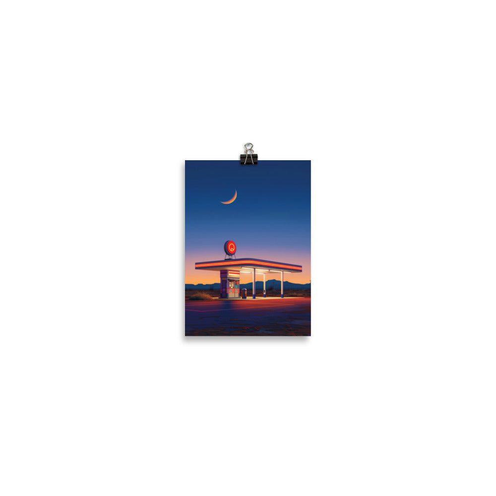 Remote Gas Station Poster
