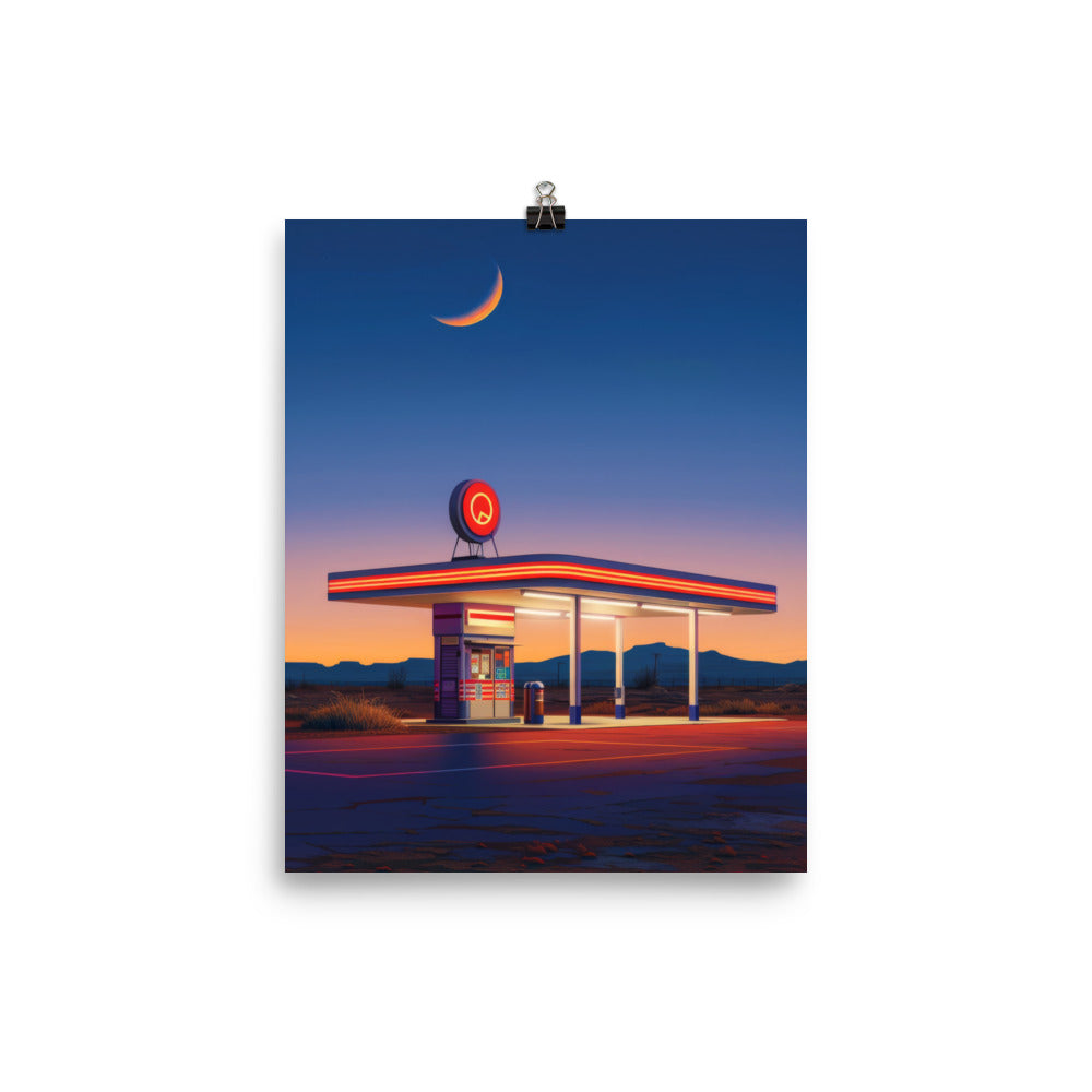Remote Gas Station Poster