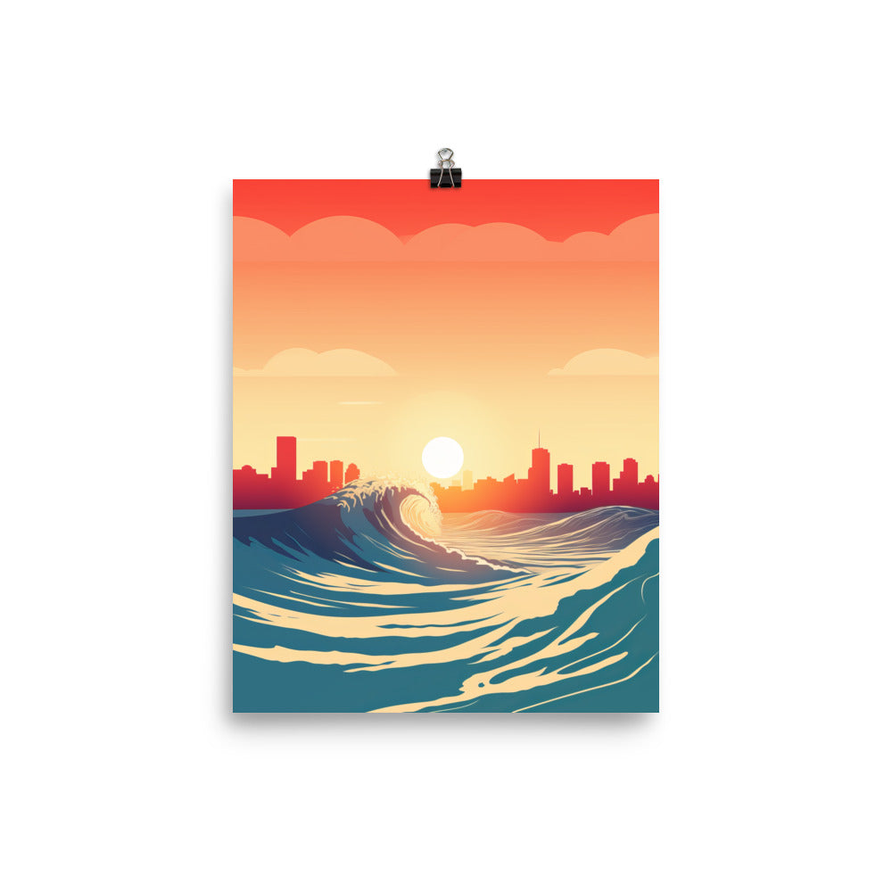 Japanese Waves Poster