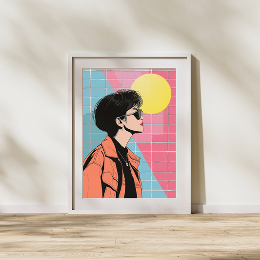 City Pop Cover Girl Poster