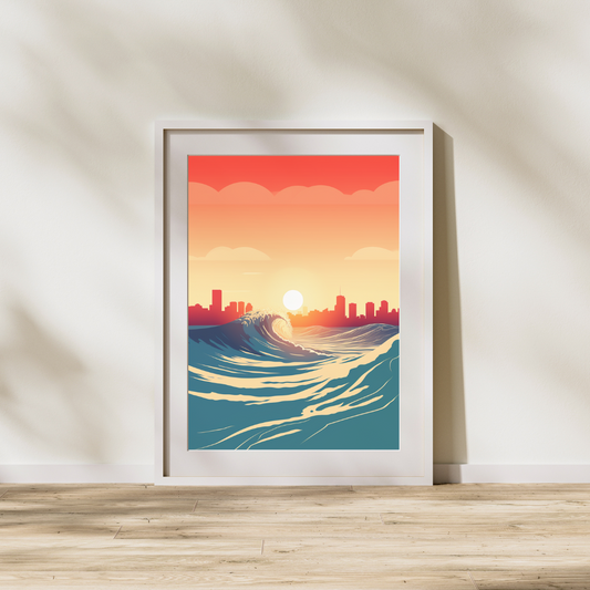 Japanese Waves Poster