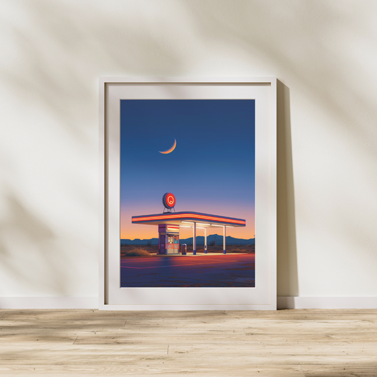 Remote Gas Station Poster