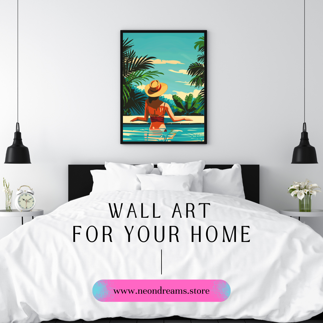 Lady In A Pool Poster