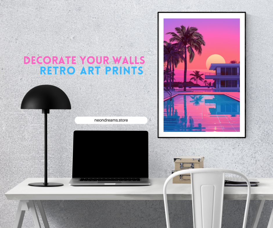 80s Miami Beach Front House Poster