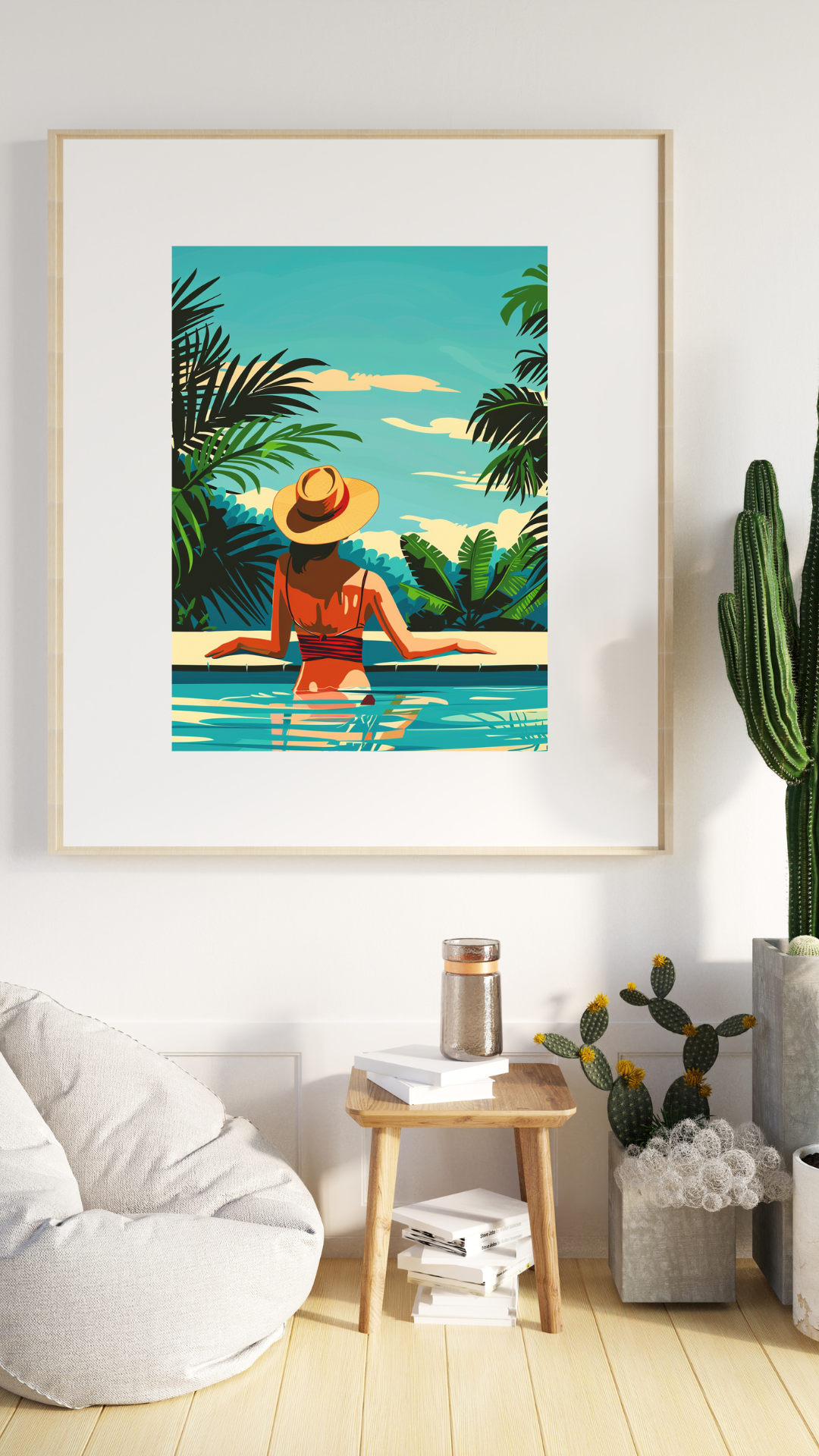 Lady In A Pool Poster
