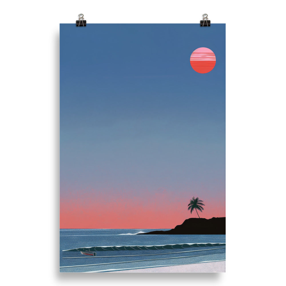 Beach At Twilight Poster